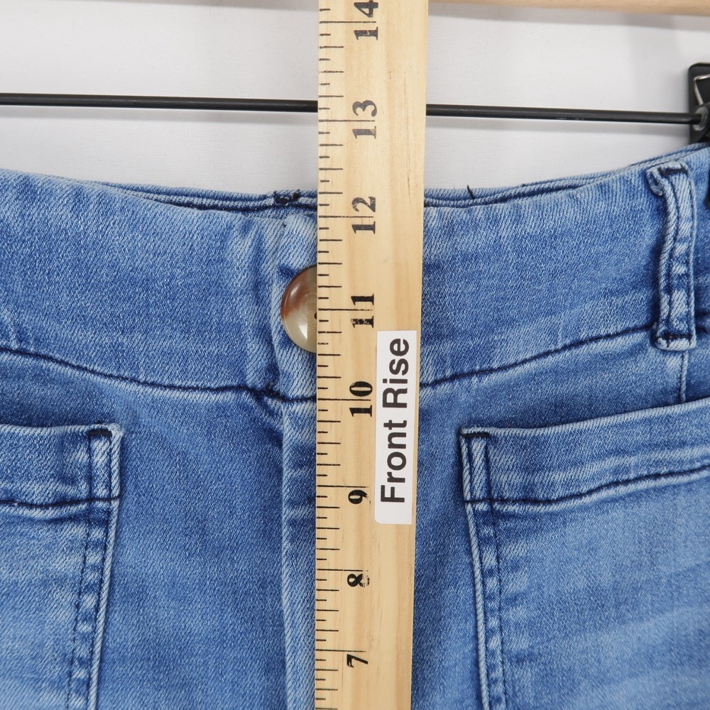 Maeve The Colette Jeans Womens 28 Blue Cropped Wide Leg High Rise Patch Pockets - Picture 6 of 11